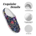 thumbnail image 5 of Lsque Floral Pattern Womens Comfort Cotton on Scuff With Memory Foam and Anti-skid Sole Slipper-46/47, 5 of 7