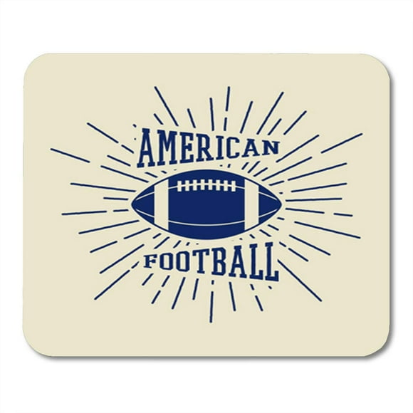 POGLIP Ball Vintage Rugby and American Football Labels Emblems ABC Active Mousepad Mouse Pad Mouse Mat 9x10 inch