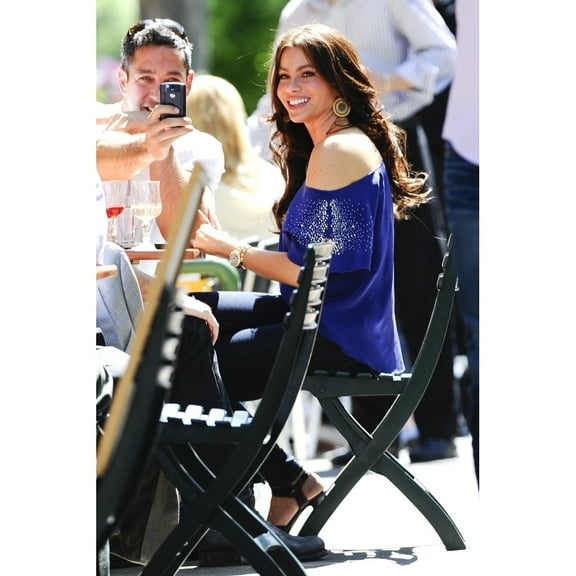 Sofia Vergara Eats Lunch At Bar Pitti Out And About For Celebrity Candids - Friday New York Ny May 7 2010. Photo