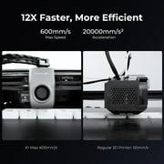 طابعة Creality K1 Max 3 D مع 600 mm/s عالية السرعة تنصهر ترسب النمذجة 3 D الطباعة الذكية AI وظيفة 300°C ارتفاع درجة الحرارة فوهة الطارد المباشر السيارات التسوية الطباعة حجم 11.81 x11.81x11.81