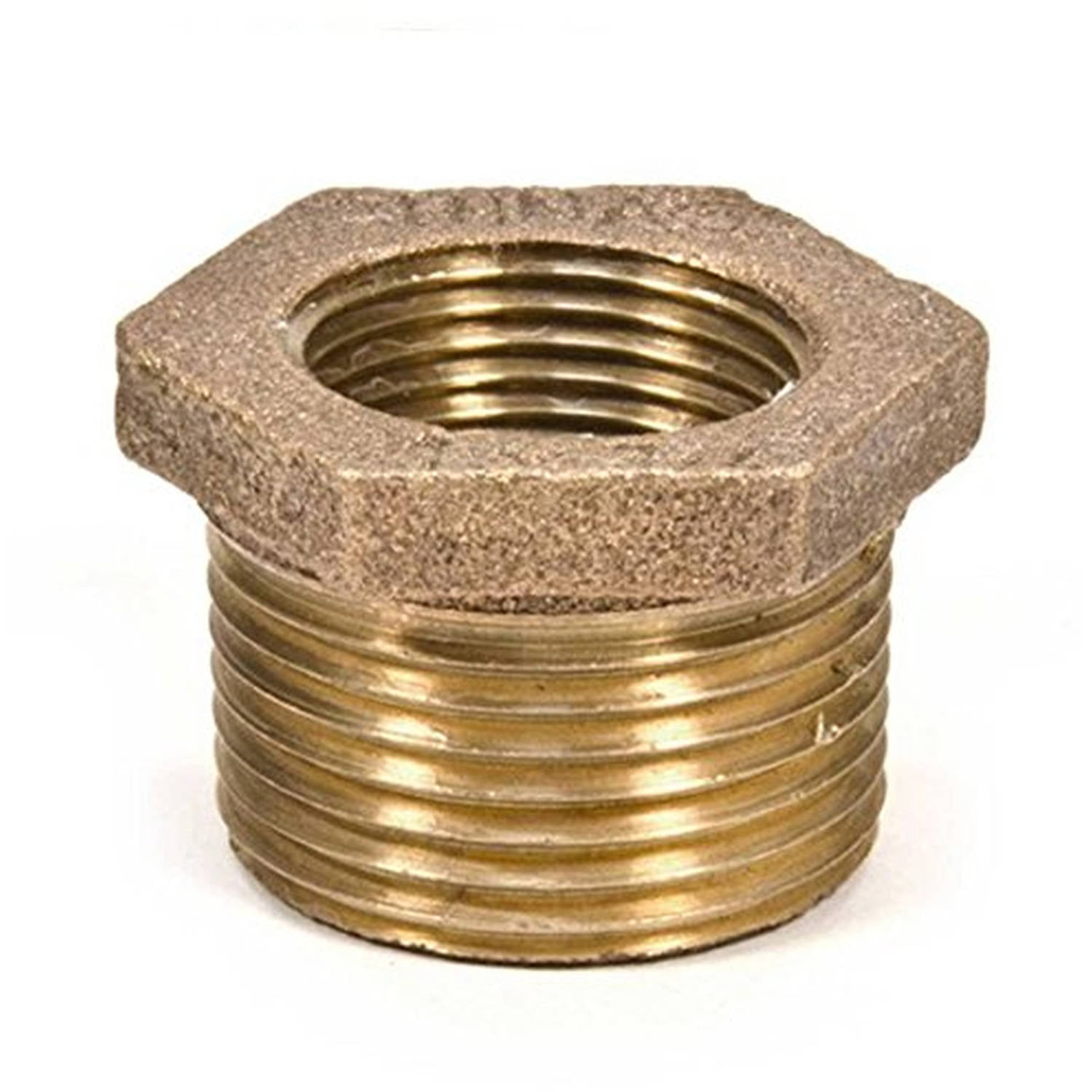 Brass Construction Higher Corrosion Resistance Economical & Easy to Install Everflow BRBU0342-NL 3/4 Inch Male NPT X 3/8 Inch Female NPT Brass Lead Free Bushing Fitting with Hexagonal Head