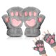 thumbnail image 1 of Gato sin dedos de felpa Guantes de garras, bonitos guantes de medio dedo, cálidos guantes de invierno, guantes de cosplay de gato para mujeres, damas y adolescentes, 1 of 5