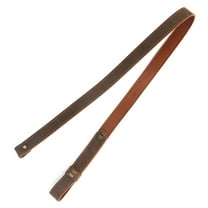 TOURBON  Buffalo Leather Sling for Hunting Shotgun or Rifle, Shoulder Strap with Swivels 2.5cm Wide - Brown