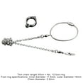 thumbnail image 1 of Bird Foot Stand Chain Stainless Steel Parrot Foot Chain with Bird Foot Ring, 1 of 10
