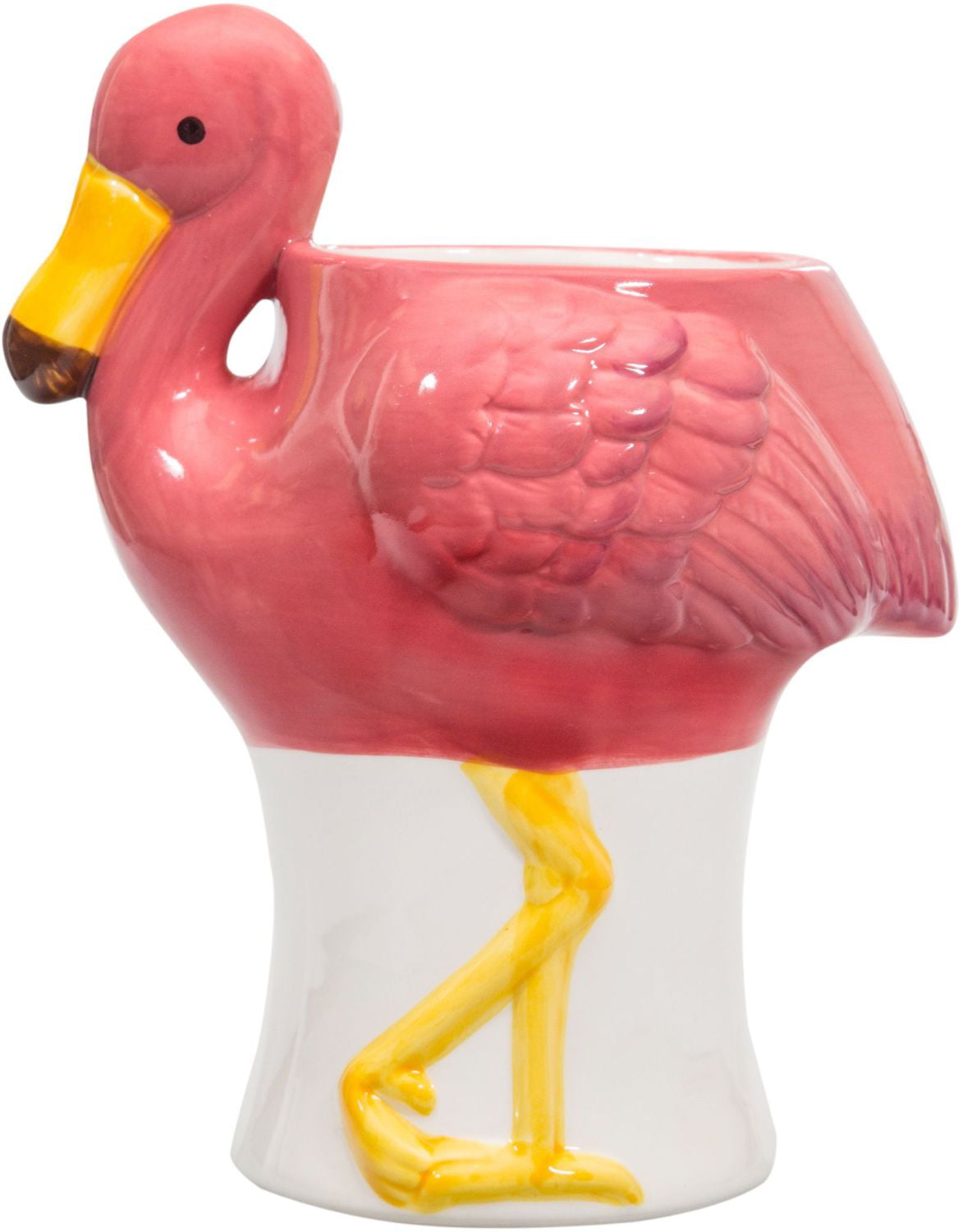 Pink Flamingo Scrubby Holder and Sponge Ceramic Tropical Retro Kitchen Bird 
