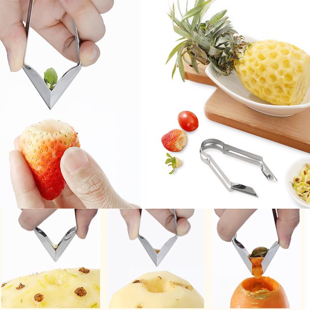 Pineapple Eye Peeler Kitchen Stainless Steel Seed Remover Cutting Clip Supplies Walmart Com Walmart Com