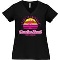 thumbnail image 3 of Inktastic Summer Enjoy the Sunshine Carolina Beach North Carolina Pink Women's Plus Size V-Neck T-Shirt, 3 of 5