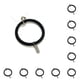 thumbnail image 2 of Injueey Cadena de silicona para teléfono móvil, resistente al agua, Color sólido, anillo Universal antipérdida, para caminar al aire libre, Negro 10Conjunto, 2 of 6