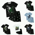 thumbnail image 4 of TOWED22 Summer Baby Boy Clothes Short Sleeve Little Dude Mamas Boy Embroidered T-Shirt Tops Shorts Set Waffle Knit Outfit(Light Green,3-4 Y), 4 of 4