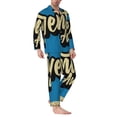 thumbnail image 2 of Uemuo Adventure Awaits Pattern 2-Piece Loungewear Set - Men’s Soft Sleepwear, Cozy Winter PJs, Comfy Sleep Set-X-Large, 2 of 7