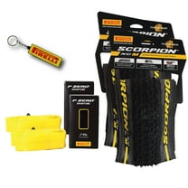 Pirelli Scorpion XC M Yellow Label 55-622 (29x 2.2) MTB Bicycle Tire & SmarTUBE 23/32-622 Set- Designed for Hardpacked Courses, 60TPI and ProWall Casing- Mountain Bike Tire w/Keychain (2 Pk)