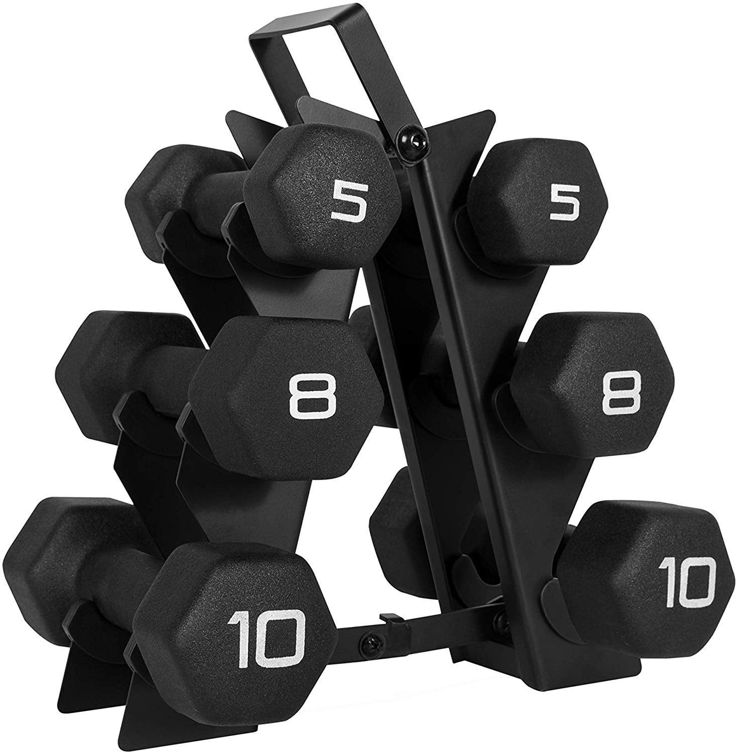 Non-Slip 12 LB Pair Hex Shape Weight Loss Sold in pairs Perfect for Home Use and Small Personal Training Studio Strength Building BLACK Neoprene Dumbbell Free weights set for Muscle Toning