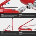 thumbnail image 3 of Hydraulic Jack, 4 Ton Porta Power Kit, Auto Body Frame Repair Kit with Blow Molded Portable Storage Box, Body Repair Tools for Loader Truck Bed Unloader Farm, 3 of 9