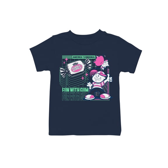 Officially Licensed Dubble Bubble Fun with Gum Design Youth's T-shirt