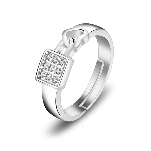 Sonducket Anillo elegante en forma de corazón reemplazo romántico decorativo anticorrosivo brillante boda anillos ajustables joyería Ropa, zapatos y accesorios Miscelánea Hombres