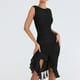 thumbnail image 2 of Vestido midi plisado sin espalda para mujer - Cuello redondo sin mangas, poliéster, para fiesta/casual - Tallas S-L, 2 of 8