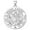 White Gold, variant on Our Lady of Mount Carmel Religious Medal OVAL - 3/4 Inch X 1 Inch in Sterling Silver
