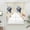 Blue Beige, variant on Spring Summer Wildflowers Swag Curtains for Kitchen/Bedroom/Living Room, Farmhouse Retro Floral Botanical Scalloped Curtains 63 Inch Long, Window Swag Topper Curtains Valances 2 Panels Set 36"x63"