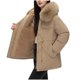thumbnail image 4 of Parkas de manga larga para mujer, abrigo informal, cómodo, de manga larga, con capucha, bolsillo y cordón, para otoño, 4 of 4