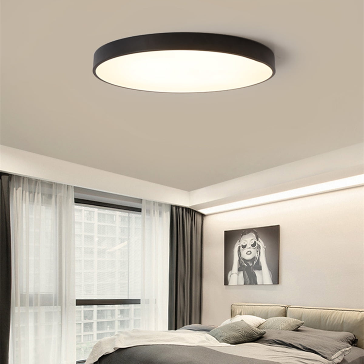 LED Ceiling Lamp Remote Control Crystal Dimmable Lighting Fixtures Ceiling Light 