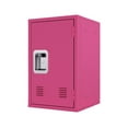 thumbnail image 2 of 24" H Locker Storage Cabinet, Metal Locker Storage Cabinet with Locking Doors, Small Metal Locker, 1-Tier Locker Storage Cabinet for Office Garage Home, Easy Assembly, Rose Red, 2 of 7
