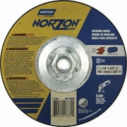 Type 27 NorZon+ Depressed Center Wheel, 7" Dia, 1/4" Thick, 5/8"-11 Arbor