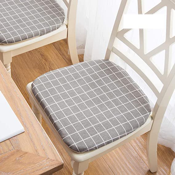 Nvzi Dining Chair Pads Cotton Kitchen Chair Cushion Seating Pads (Gray