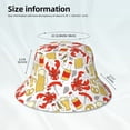 thumbnail image 3 of Fotbe Crabs And Beer Sombrero Tipo Pescador con Estampado – Sombrero de Sol de Algodón de Moda para Playa, Golf, Pesca, 3 of 6