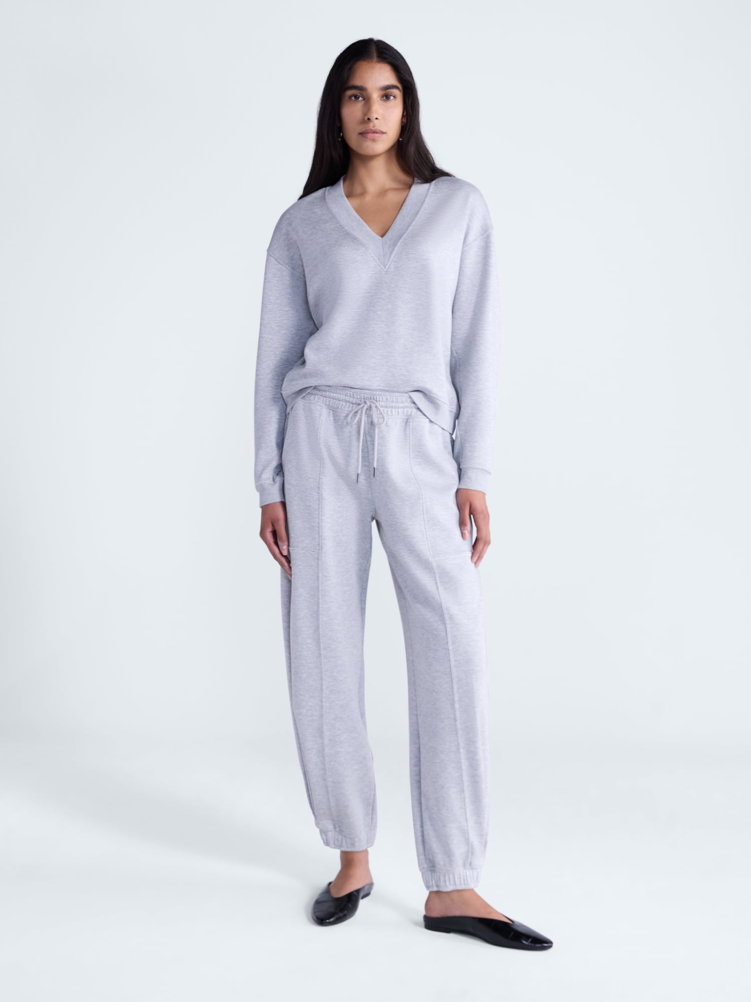 Scoop Women's and Women's Plus New Scubaknit Barrel Pants, Sizes XS-4X