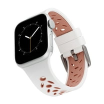 WITHit White/Pink Sport Silicone Band for 42mm (Series 1-3 only) & 44/45/46/49mm (Ultra, Ultra 2 & Ultra 3) Apple WatchÂ®