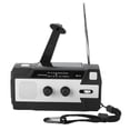 thumbnail image 2 of MD?090P Linterna de manivela solar Radio SOS Alarma FM/AM/NOAA Banda de onda Carga USB blanca, 2 of 8