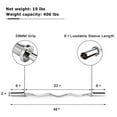 thumbnail image 5 of Demifill Curl Bar for Strength Training, 47 Inch Chrome Steel Home Gym Fitness Equipment Bar, for Home & Commercial Gym, Silver, 5 of 8