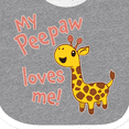 thumbnail image 4 of Inktastic My Peepaw Loves me- cute giraffe Boys or Girls Baby Bib, 4 of 4