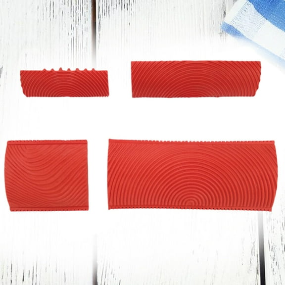 EXHUMKY Wood Grain Painting Tool Red DIY Wall Decorating Tool for Vivid Effects