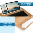 thumbnail image 4 of LapGear Portable Laptop Lap Desk, Fits up to 15.6" Laptop, White Oak Woodgrain, 4 of 7