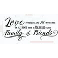 thumbnail image 6 of Family Wall Decals - Love Overflows Joy Never Ends - Home Vinyl Lettering Decor Stickers 23x11-Inch Black, 6 of 6