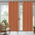 thumbnail image 5 of Burnt Orange Outdoor Curtains for Patio, Modern Solid Color Sunshade Privacy Drapes Grommet Waterproof Outside Curtains for Porch/Cabana/Balcony 54"x 84", 1 Panel, 5 of 9