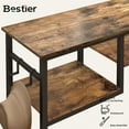 thumbnail image 3 of Bestier 39.4" L Console Table, 4-Tier Entryway table with 3 Shelves, Brown, 3 of 6