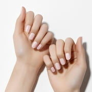 Dashing Diva GLAZE, Starter Kit, Semi-Cured Gel Nail Polish Strips, Powder Pink, Includes 32 Strips and LED Lamp
