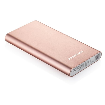 Poweradd Pilot 2GS Power Bank 10000mAh Portable Charger Dual USB Ports External Battery for iPhone, iPad, Samsung Galaxy Note, GoPro and Other 5V-Powered (Best Portable Charger For Ipad)