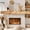 Brown, variant on 60/72" Rustic Solid Wood Floating Fireplace Mantel Shelf – Farmhouse Wall-Mounted Mantle for Living Room Decor with Natural Wood Grain Finish