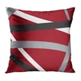 thumbnail image 5 of RYLABLUE Ensemble de 4 Taies d'Oreiller Modernes Abstraites Rayures Rouges Gris Noir Blanc Acrylique Gris Audacieux Housse de Taie d'Oreiller Housse de Coussin Déco Maison, 5 of 5