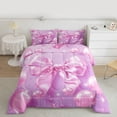 thumbnail image 2 of Feelyou Fashion Cartoon Bow Full Size Comforter Sets, Fairy Princess Bedding Sets, 3pcs, 2 of 8