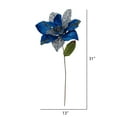 thumbnail image 2 of Vickerman 31" Blue Glitter Magnolia Artificial Christmas Pick, 2 of 2