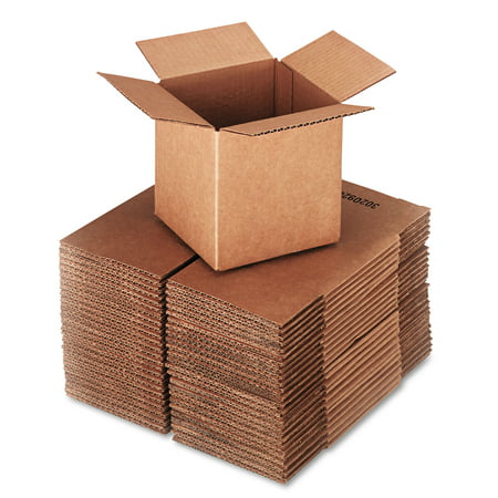 General Supply Brown Corrugated - Cubed Fixed-Depth Shipping Boxes, 6l x 6w x 6h, 25/Bundle -UFS666