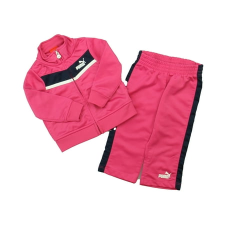 

Pre-owned Puma Girls Pink | Navy Track Suit size: 12 Months