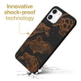 thumbnail image 3 of Case Yard Wooden Case for iPhone-12-Mini Soft TPU Silicone cover Slim Fit Shockproof Wood Protective Phone Cover for Girls Boys Men and Women Supports Wireless Charging Tortugas Design, 3 of 7