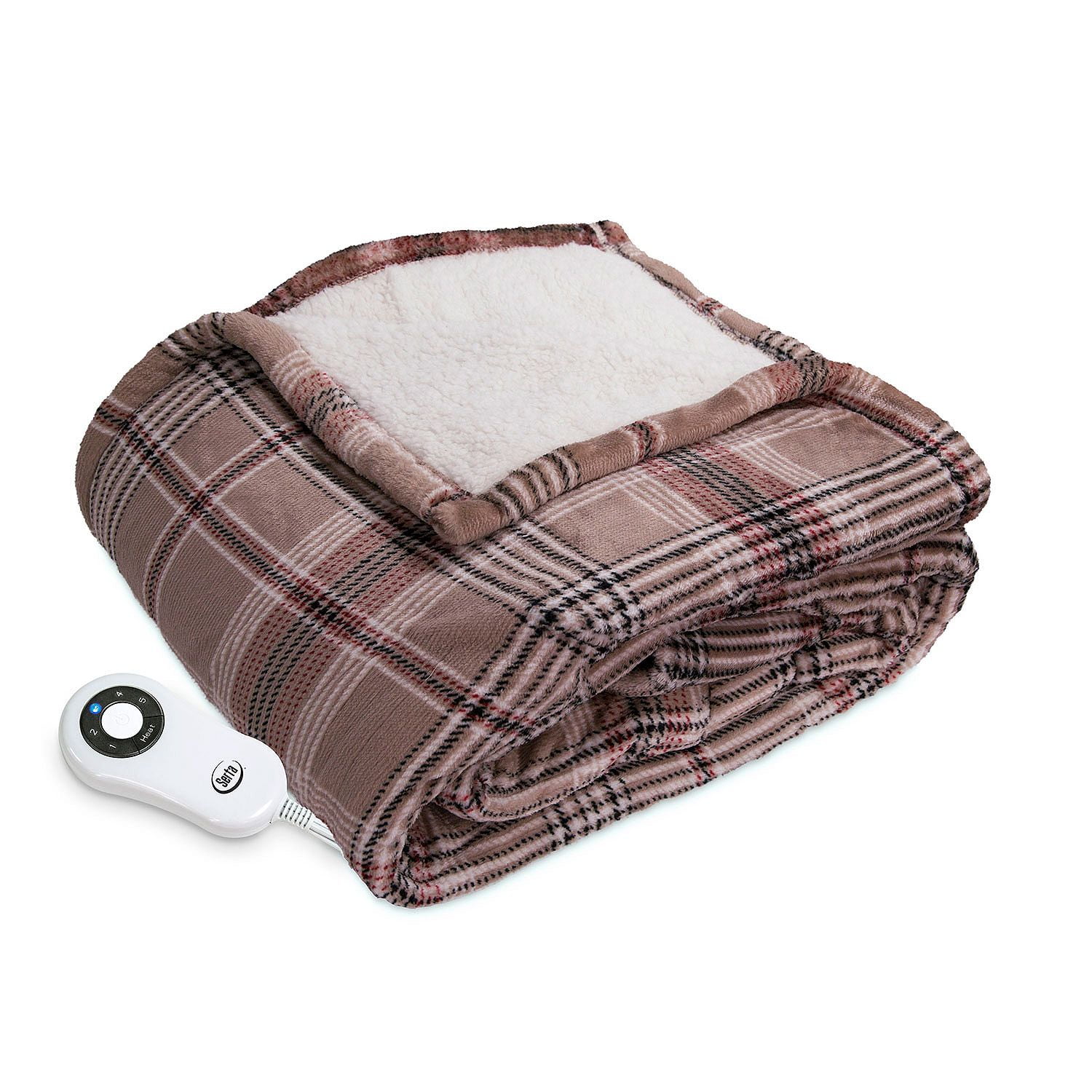 Serta Perfect Sleeper Reversible Heated Throw, 60" x 70" (Red Plaid