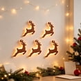 thumbnail image 4 of Wooden Reinder LED Wall Decor, Backlit Warm Light Christmas Deer WallArt Christmas Wall Hanging Ornament For Home Decoration(5Pcs), 4 of 8