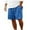 Blue, variant on lmcalzta Mens Linen Shorts Drawstring Ribbed Knit Casual Shorts with Pockets Summer Beach Shorts